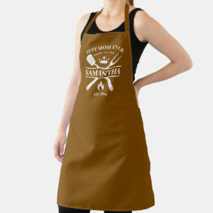 Tablier Barbecue Queen BBQ Personnalisé   Meilleure maman 