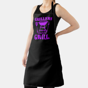 Tablier Barbecueurs Vont Griller Saucisse Barbecue Violet