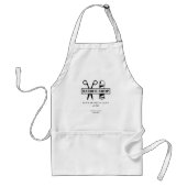 Tablier Barbiers nom et logo barbier salon moderne (Devant)