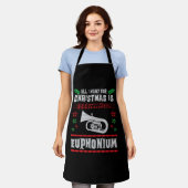 Tablier Baritone Euphonium laide style pull de Noël (Porté)