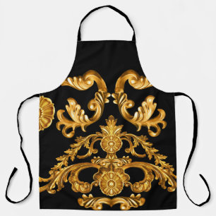 Tablier Baroque d'or, éléments ornementaux.