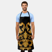 Tablier Baroque d'or, éléments ornementaux. (Porté)