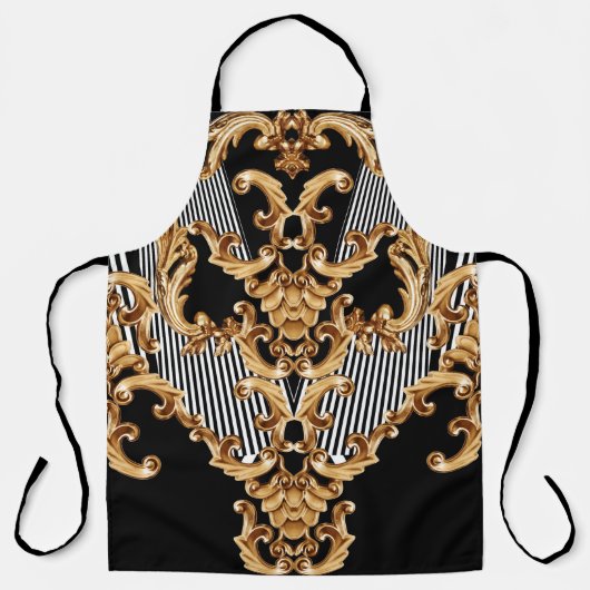 Tablier Baroque doré, décoration complexe. (Recto)