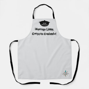 Tablier Barriga Llena, Corazón Contento Medium Apron