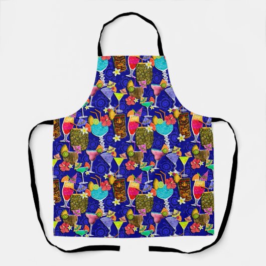 Tablier Bartender Apron, Bar Apron, Tropical Drink Apron,  (Recto)