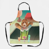 Tablier Bartending Dog in Retro Bar (Recto)