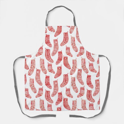 Tablier Bas nordiques Rouge Blanc (Recto)