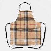 Tablier Base Chic Tan Chaud Blanc Noir Brown Tartan (Recto)