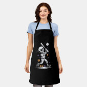 Tablier Baseball squelette frappant Halloween (Porté)