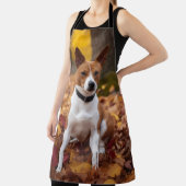 Tablier Basenji en automne Feuilles automne Inspiration (Insitu)