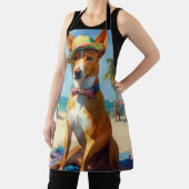Tablier Basenji sur la plage, cadeau d'été pour les amoure (Insitu)