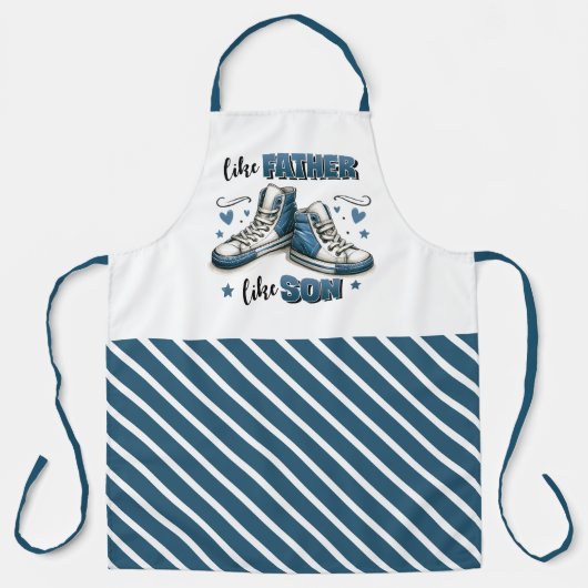 Tablier Baskets Bleus Comme Père, Comme Fils (Recto)
