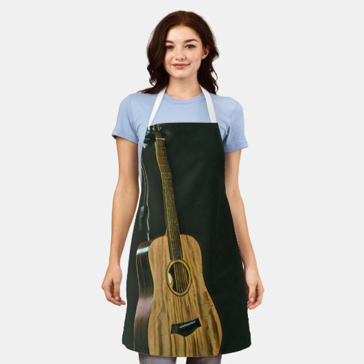 Tablier Basse guitariste cadeau (Porté)