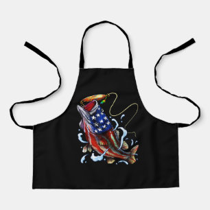 Tablier Basse Pêche Poisson Drapeau américain Pêche patrio