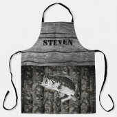 Tablier Basse Rustique Nom de pêche Bois Sports extérieurs (Recto)