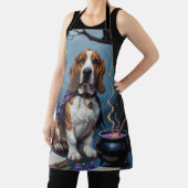 Tablier Basset Hound Chien Whimsical Halloween Peinture (Insitu)