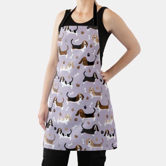 Tablier Basset Hound Chig Bones and Paws Apron (Insitu)