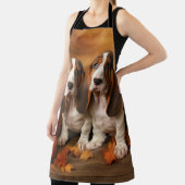 Tablier Basset Hound Chiot Automne Citrouille de plaisir (Insitu)