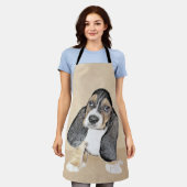 Tablier Basset Hound Peinture Chiot - Art Chien original (Porté)
