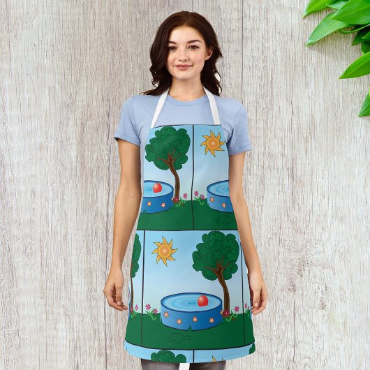 Tablier Bassin Enfants Sous Un Arbre