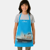 Tablier Bateau de ligne Titanic Blue White Star (Insitu)