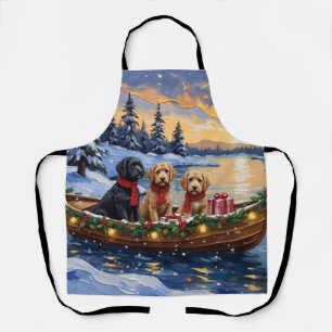 Tablier Bateau de Noël Bernedoodle pour les Fêtes