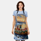 Tablier Bateau de Noël de Boxer pour les Fêtes (Porté)