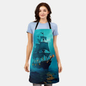 Tablier Bateau fantôme sur le design Stormy Seas (Porté)