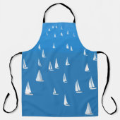 Tablier Bateaux à voile en mer bleu profond - Regatta Bate (Recto)