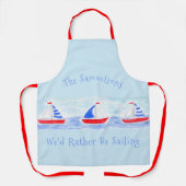 Tablier Bateaux À Voile Peints À La Main Plutôt Voile (Recto)