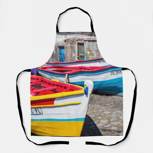 Tablier Bateaux de pêche colorés, Cap-Vert (Recto)