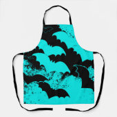 Tablier Bateaux noirs en vol Turquoise (Recto)