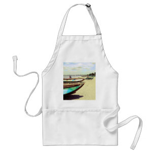 Tablier Bateaux sur une plage tropicale