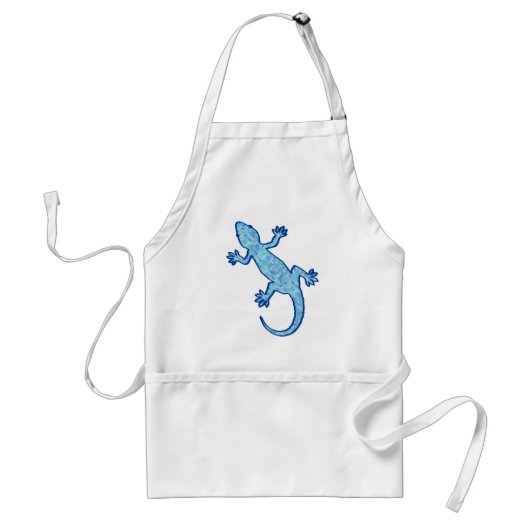 Tablier Batik Tribal Gecko - bleu denim doux (Devant)