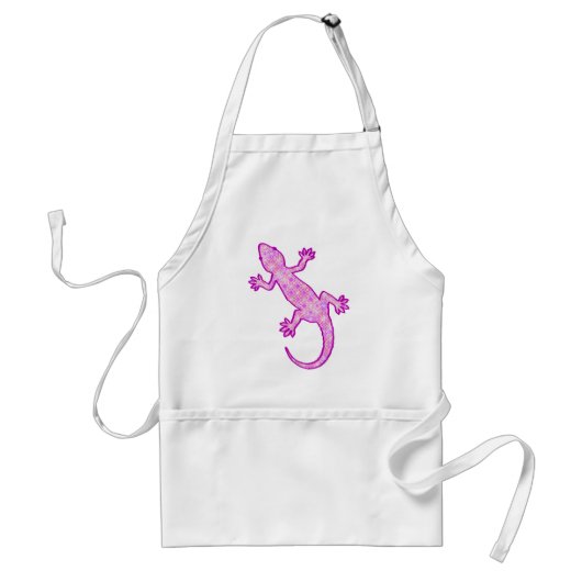 Tablier Batik tribal Gecko - orchidée et coquille rose (Devant)