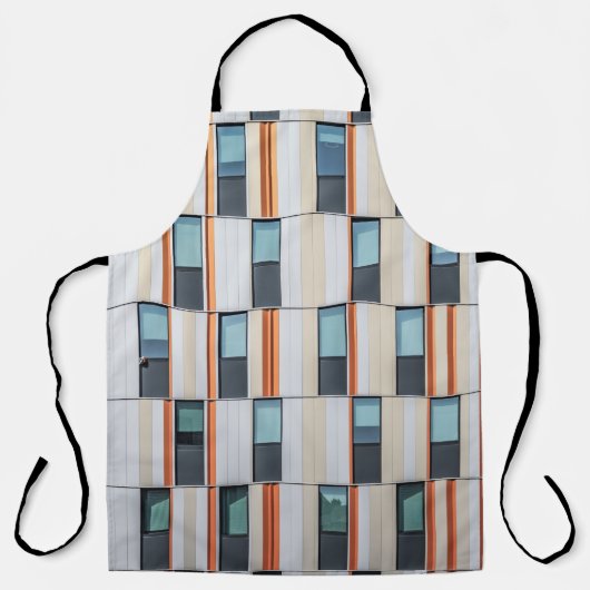 Tablier Bâtiment blanc et orange (Recto)