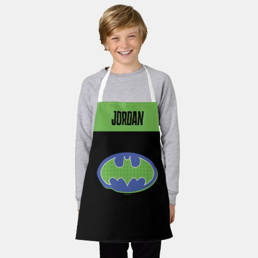 Tablier Batman | Symbole pourpre et vert (Porté)