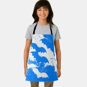 Tablier Bats blancs en bleu de vol (Insitu)