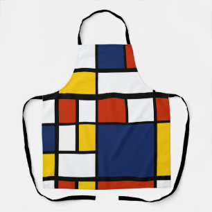 Tablier bauhaus motif peinture géométrique abstraite mo