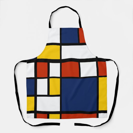 Tablier bauhaus motif peinture géométrique abstraite mo (Recto)