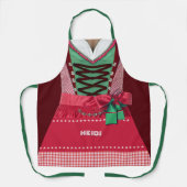 Tablier Bavarois Dirndl avec votre nom (Recto)