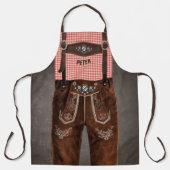 Tablier Bavarois Lederhosen avec votre nom (Recto)