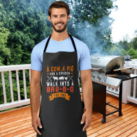 BBQ amusant Une vache Un porc et un poulet Grillan