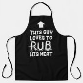 Tablier BBQ Apron Ce Gars Frappe Sa Viande Amusante Aprons (Recto)