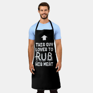 Tablier BBQ Apron Ce Gars Frappe Sa Viande Amusante Aprons
