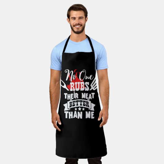 Tablier BBQ Apron Personne Ne Frappe Sa Viande Aprons Drôl (Porté)