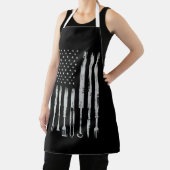 Tablier BBQ Design Smoking Barbecue USA Flag (Insitu)