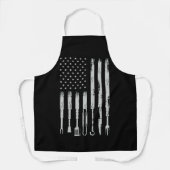 Tablier BBQ Design Smoking Barbecue USA Flag (Recto)