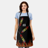 Tablier BBQ Fête des pères Papa grand-père Cadeau Kabobs (Porté)