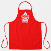 Tablier BBQ Grill de papa logo rouge (Recto)